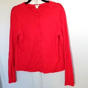 J Crew Red Cardigan The Caryn Cardigan